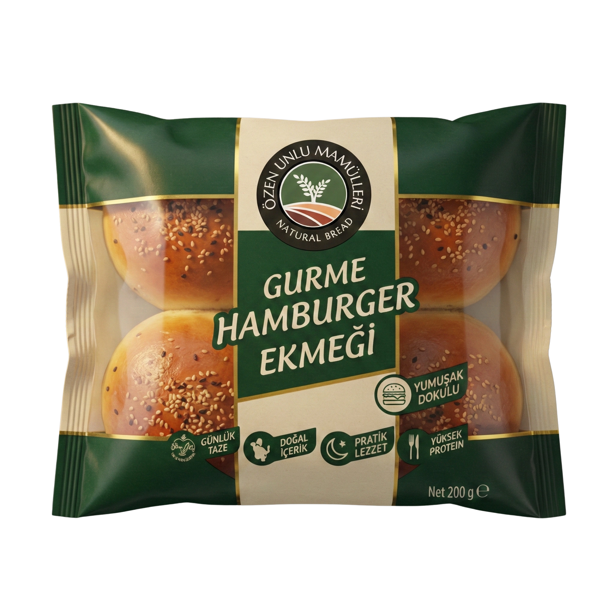 Gurme hamburger ekmeği paketi